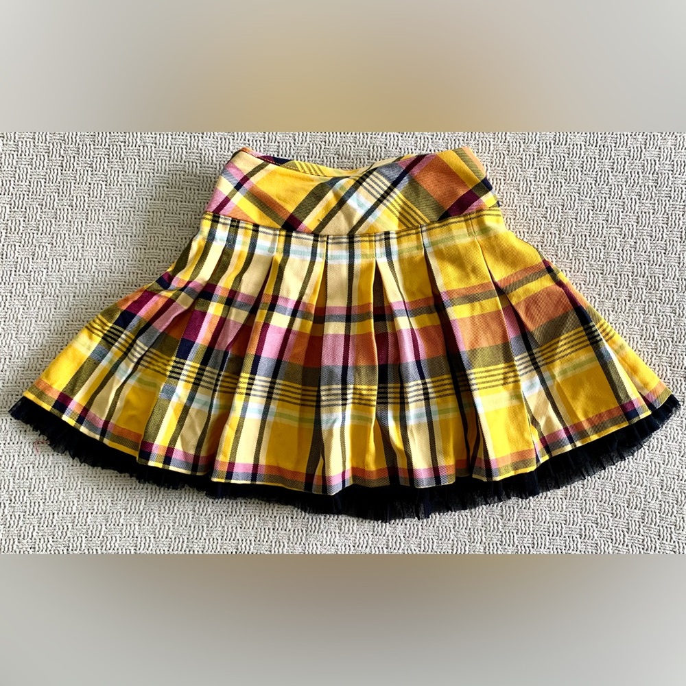 Girl’s Hartstrings Multicolor Plaid Skort 6 girls adjustable waist